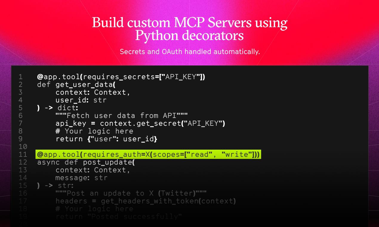 Secure MCP Framework by Arcade.dev screenshot 1