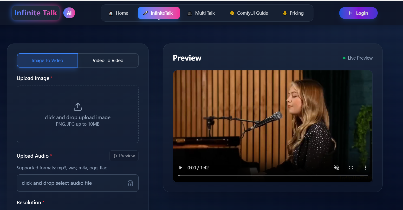 InfiniteTalk AI - Audio-Driven Video screenshot 2