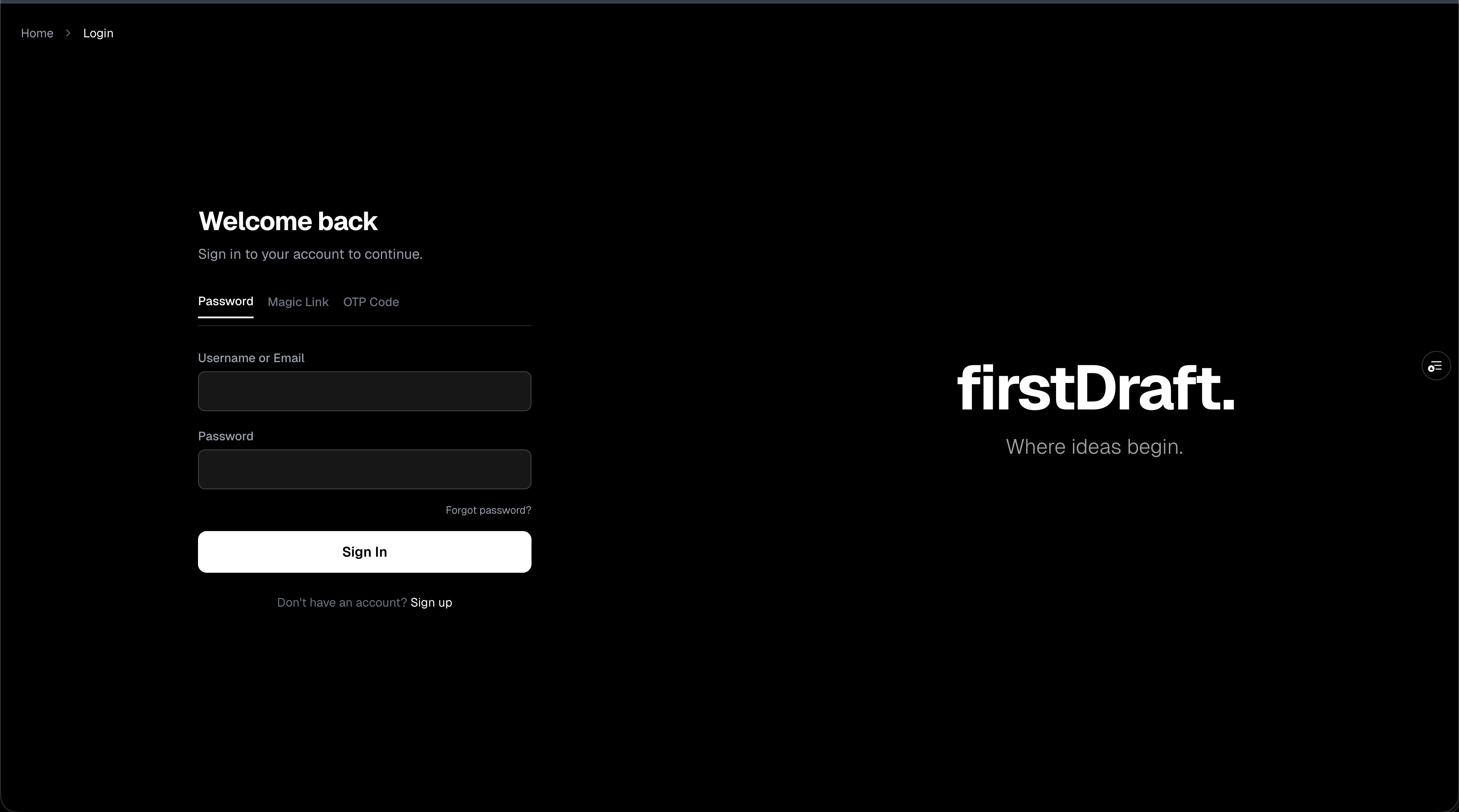 firstDraft. screenshot 3