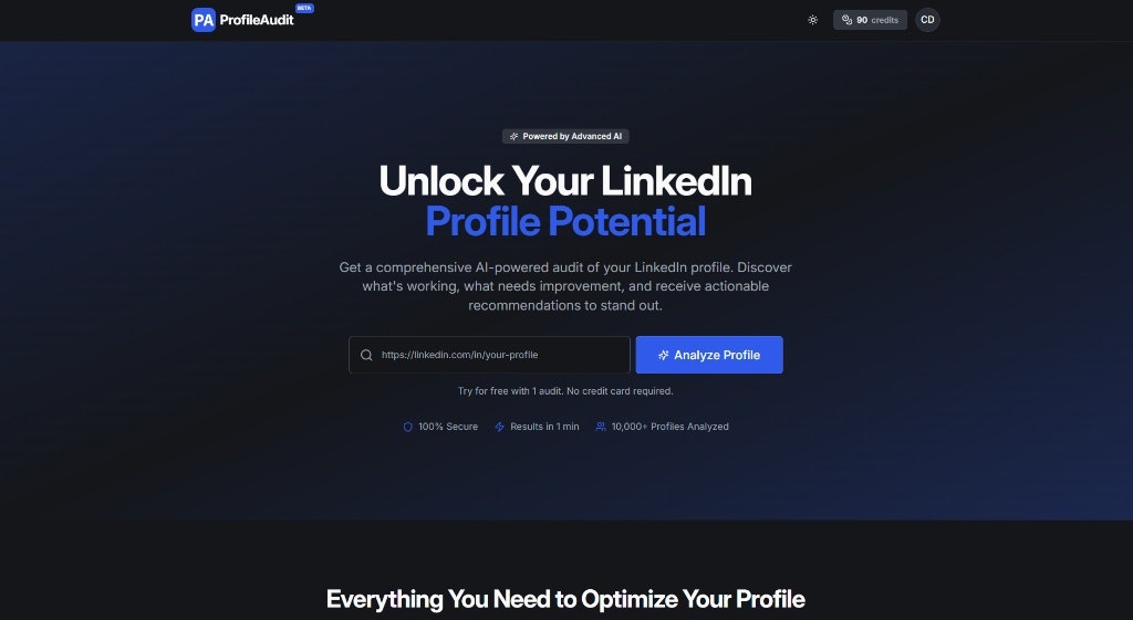 ProfileAudit screenshot 1