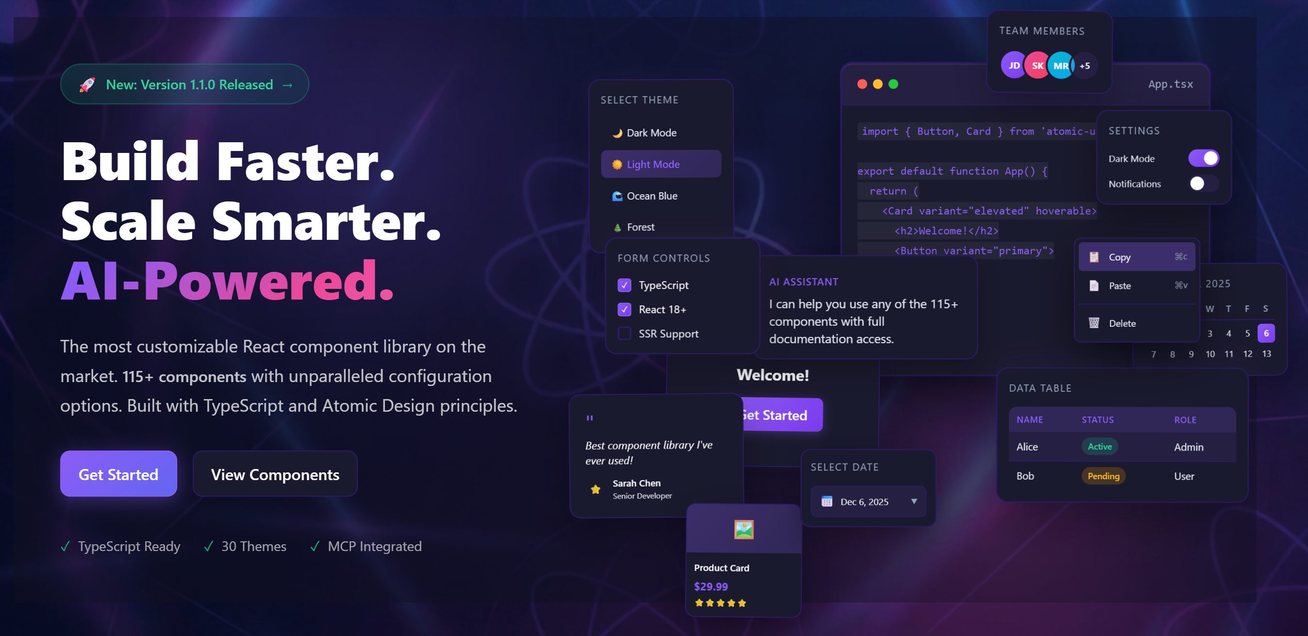 Atomic UI Components screenshot 1