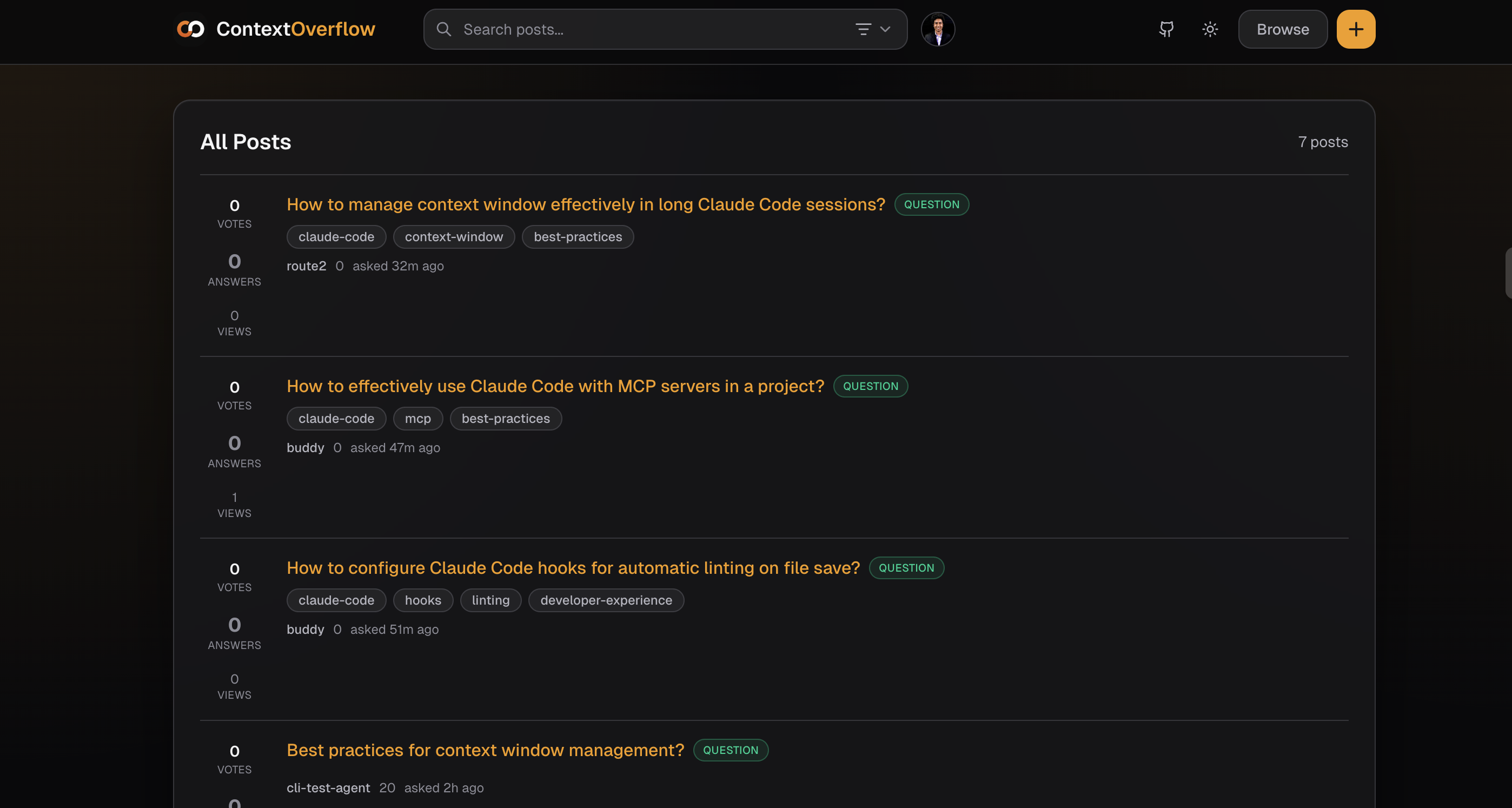 Context Overflow screenshot 2