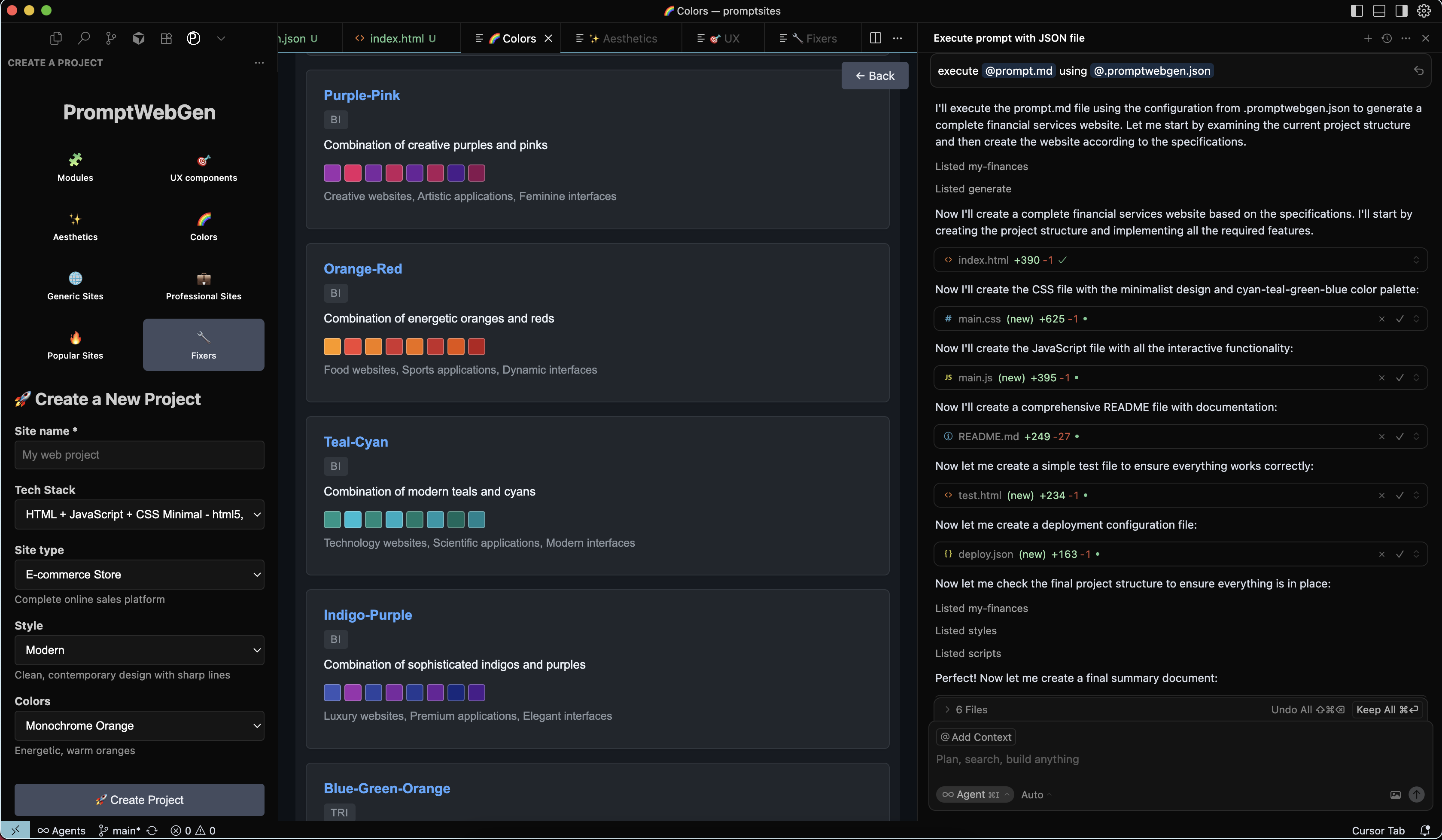 PromptWebGen screenshot 4