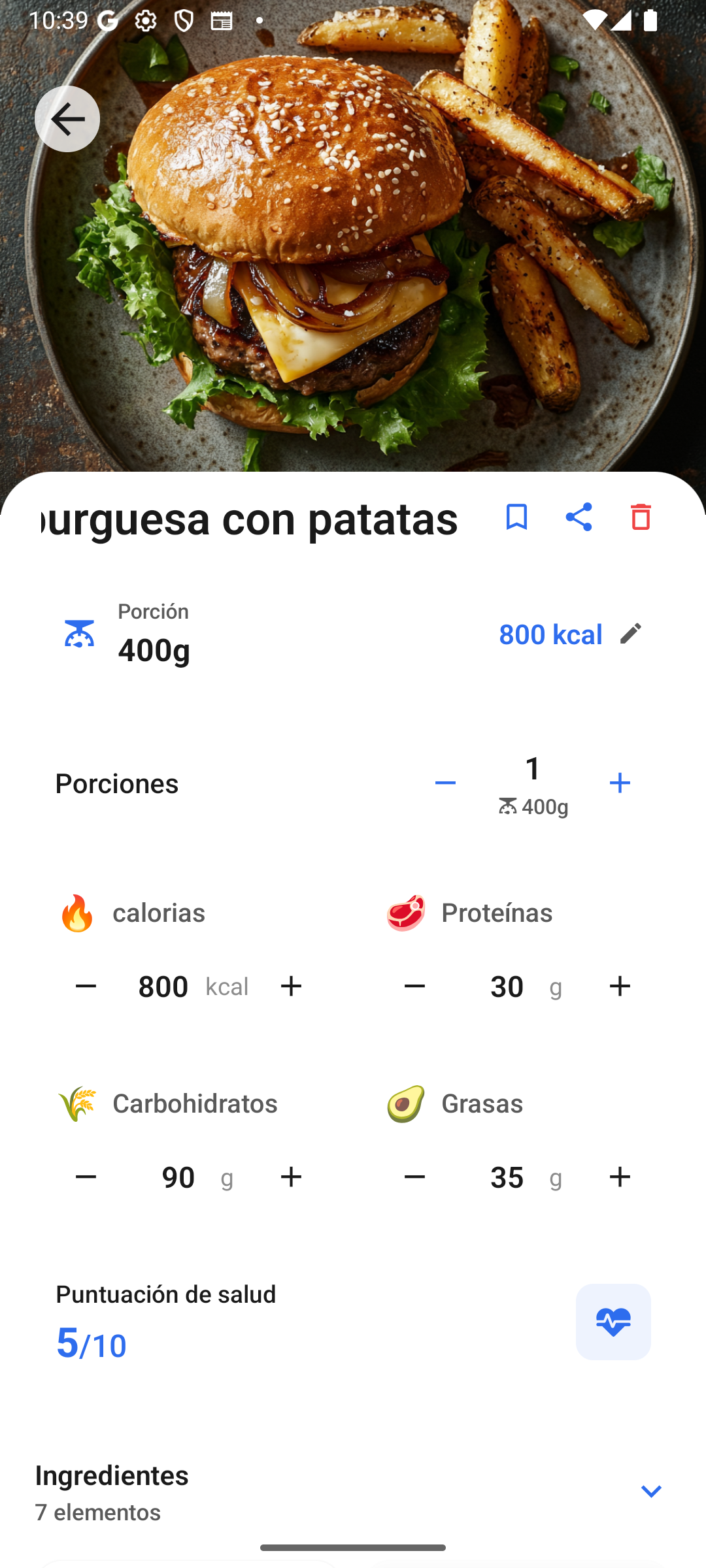 https://kaloria.app/en screenshot 5