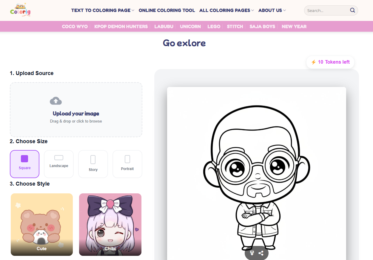 Colorig AI - Photo to Coloring Pages screenshot 1