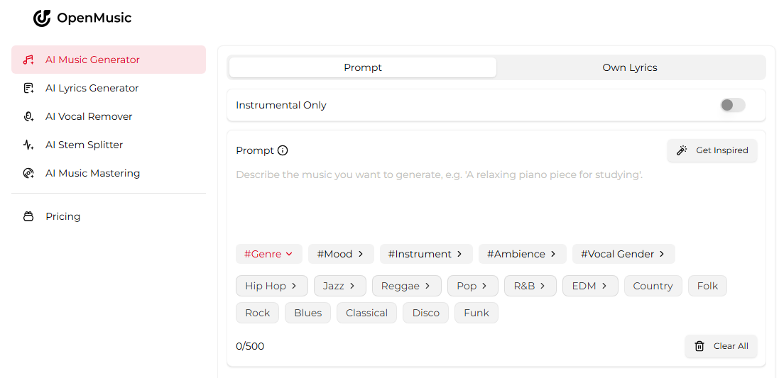 OpenMusic screenshot 2
