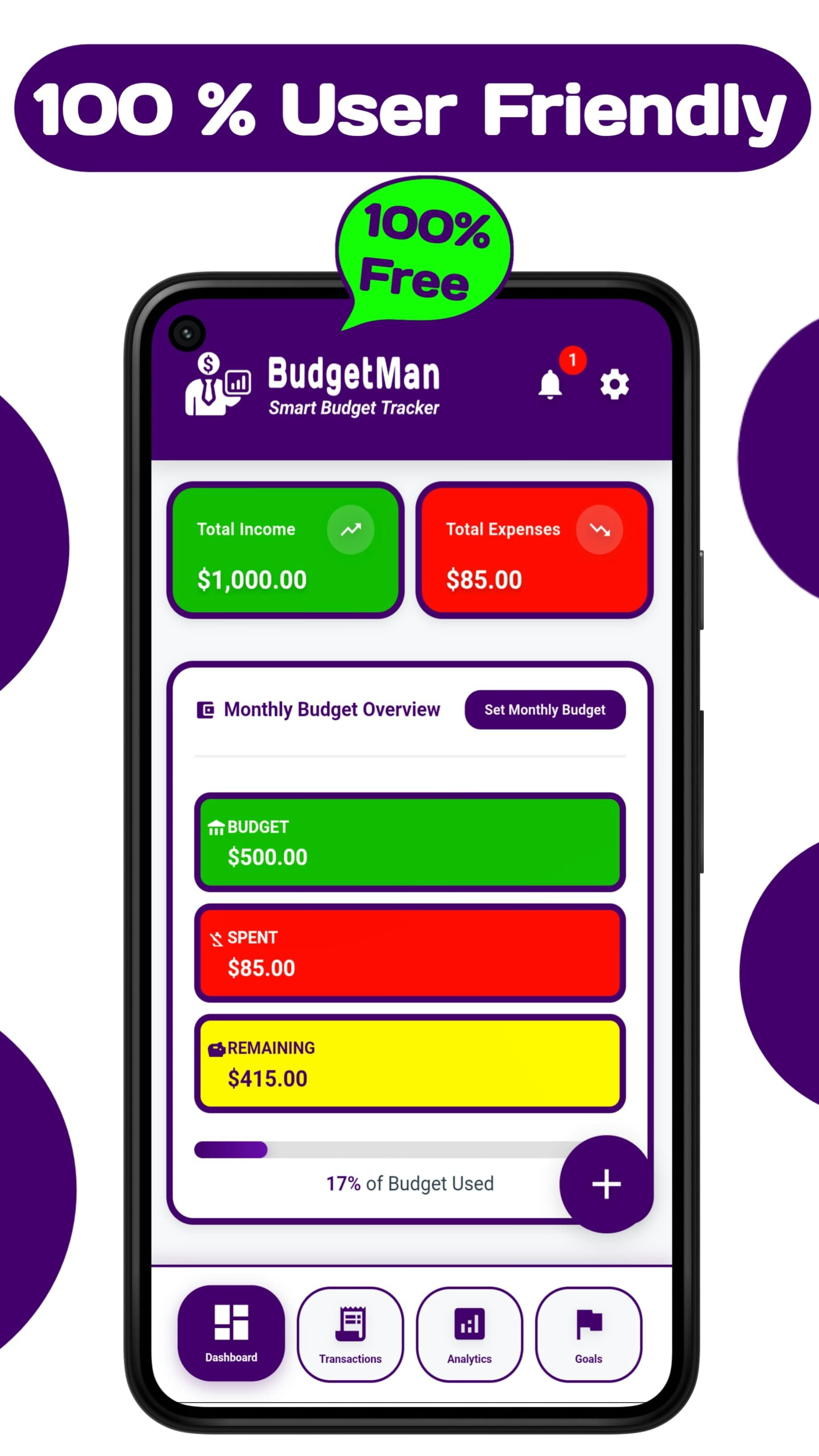 BudgetMan Smart Budget & Expense Tracker screenshot 1