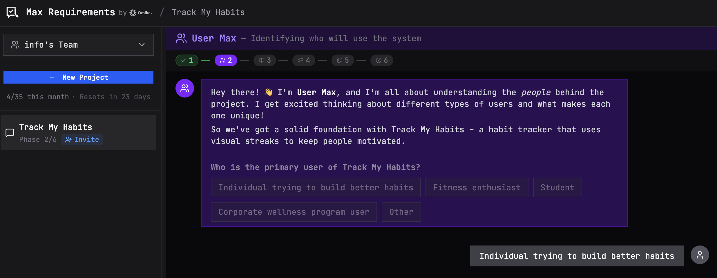 Max Requirements - by omika.ai screenshot 4