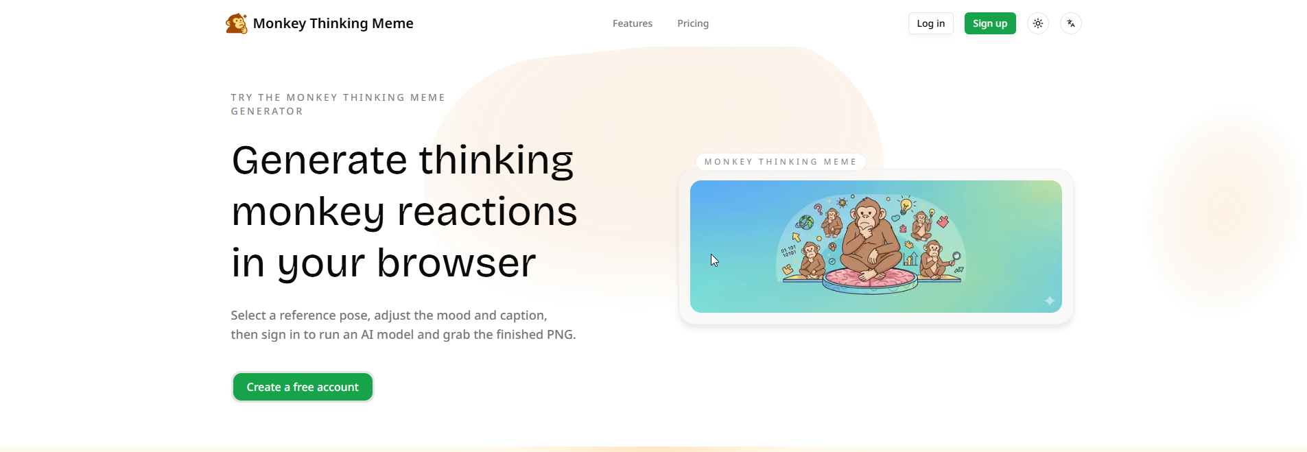 Monkey Thinking Meme screenshot 1