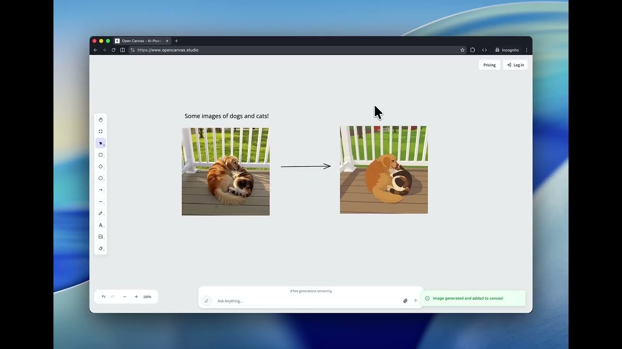 Open Canvas screenshot 1