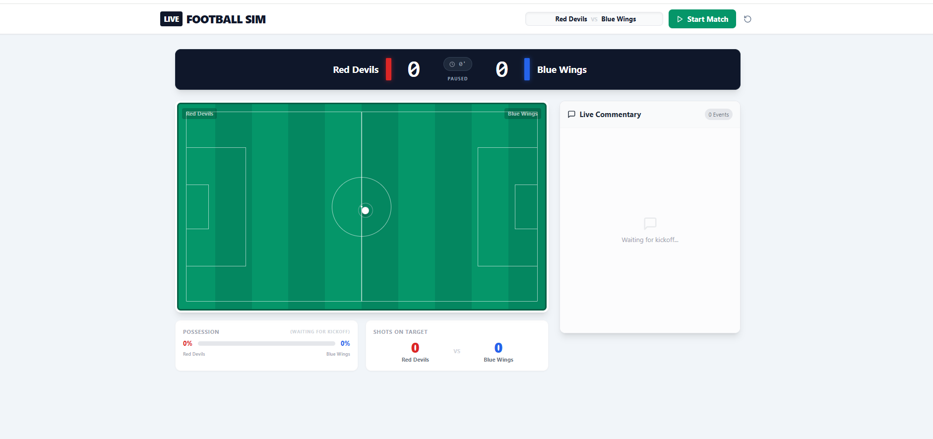 LIVE FOOTBALL SIMULATOR screenshot 2