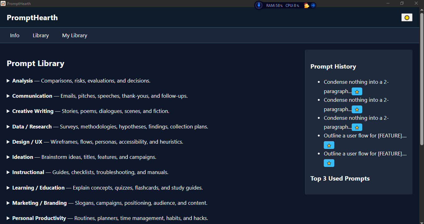 PromptHearth screenshot 1