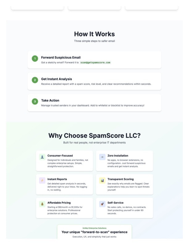 SpamScore LLC screenshot 2