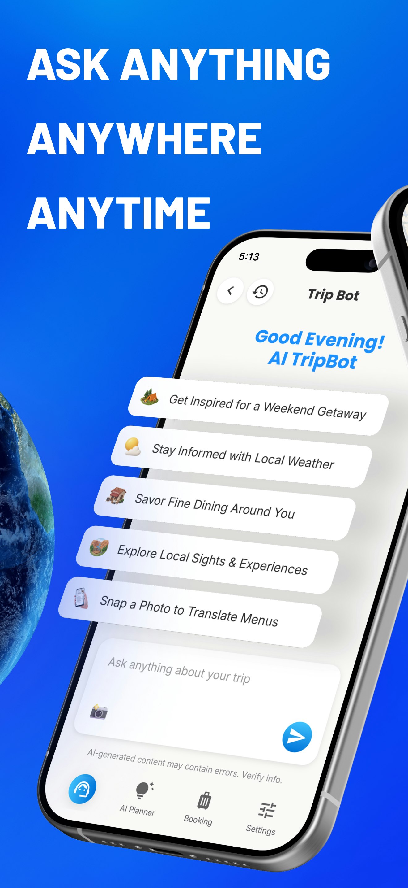 AI TripBot screenshot 2
