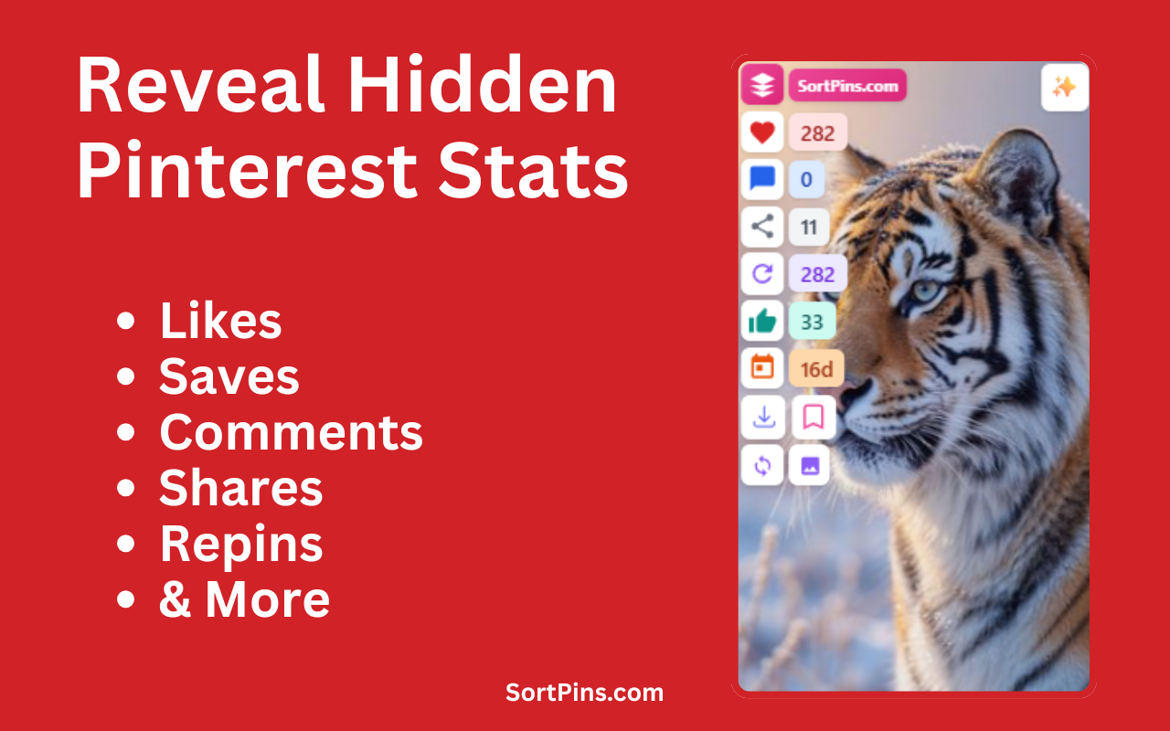 SortPins – Reveal Hidden Pinterest Stats screenshot 3