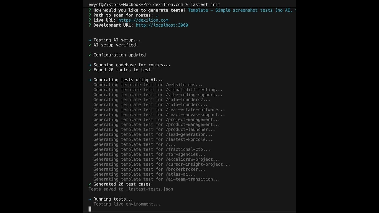 lasTest screenshot 1