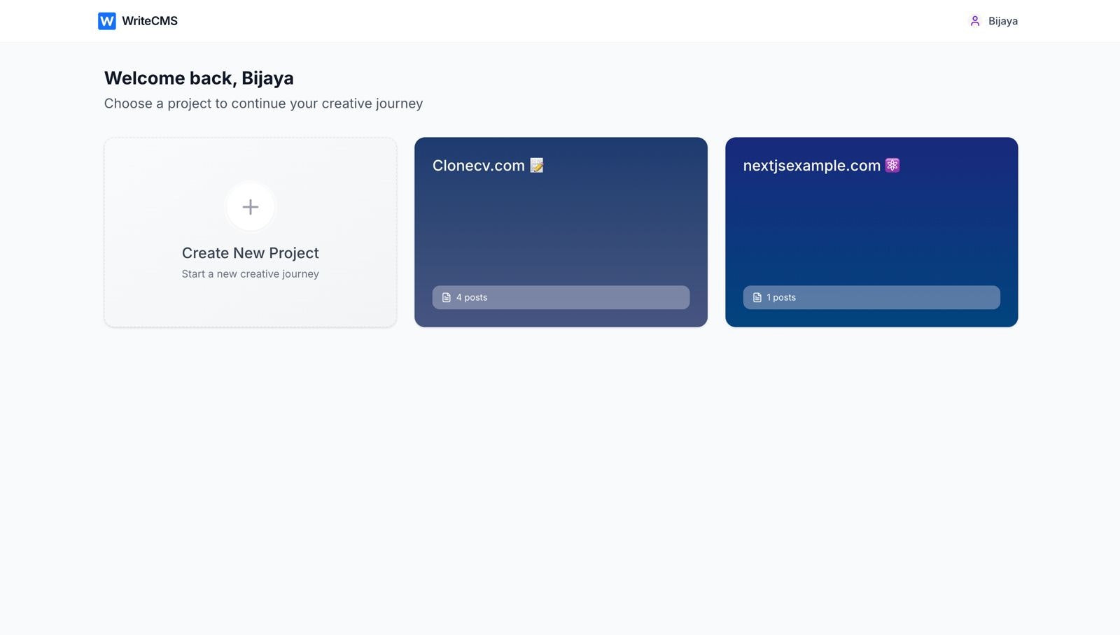 WriteCMS screenshot 2