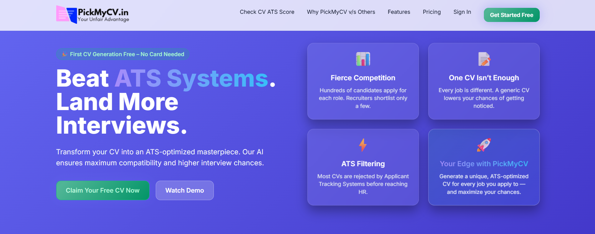 PickMyCV screenshot 1