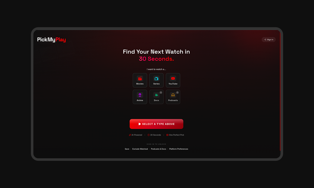 PickMyPlay screenshot 2
