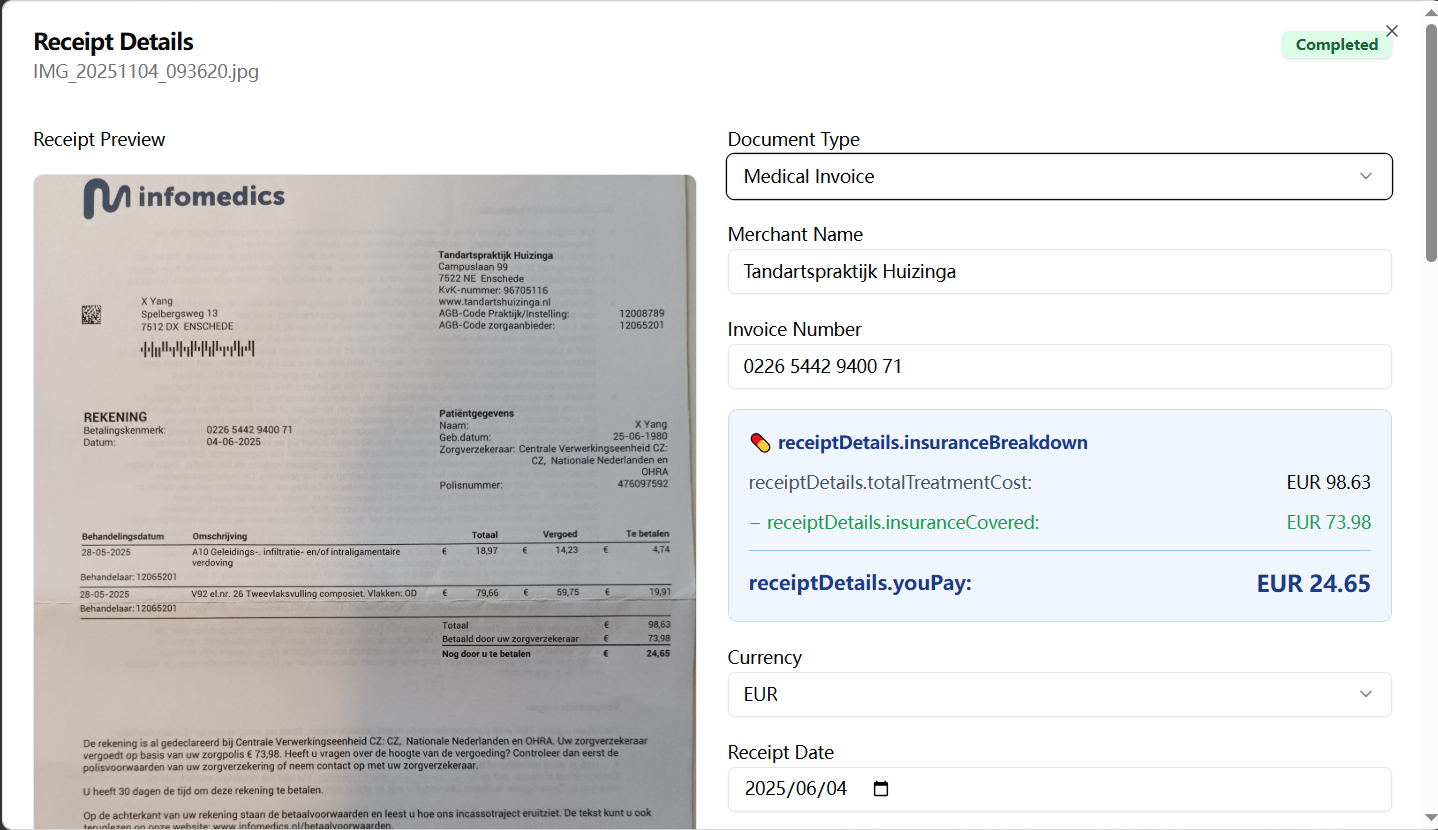 ReceiptSort screenshot 5