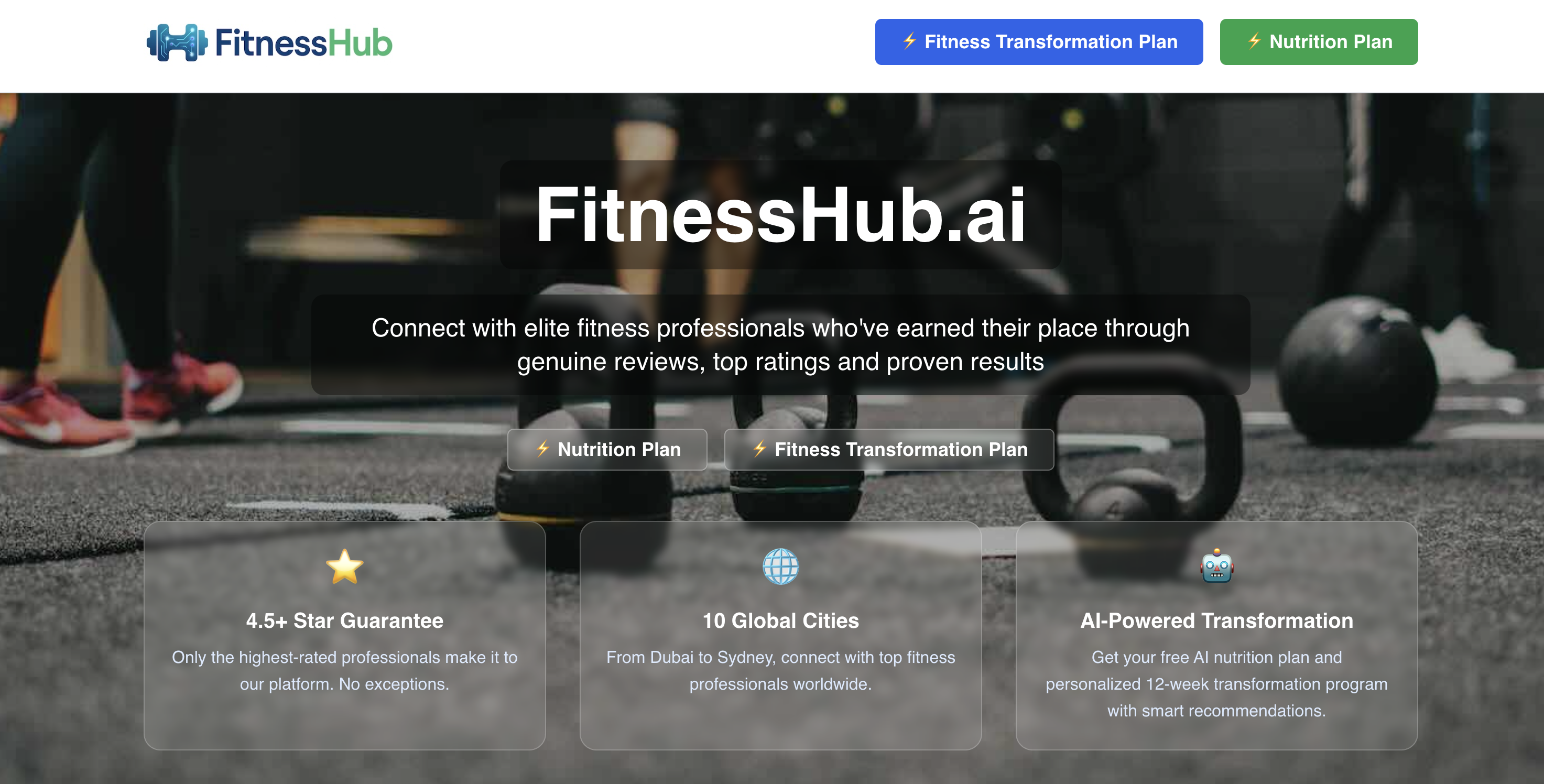 FitnessHub.ai screenshot 1