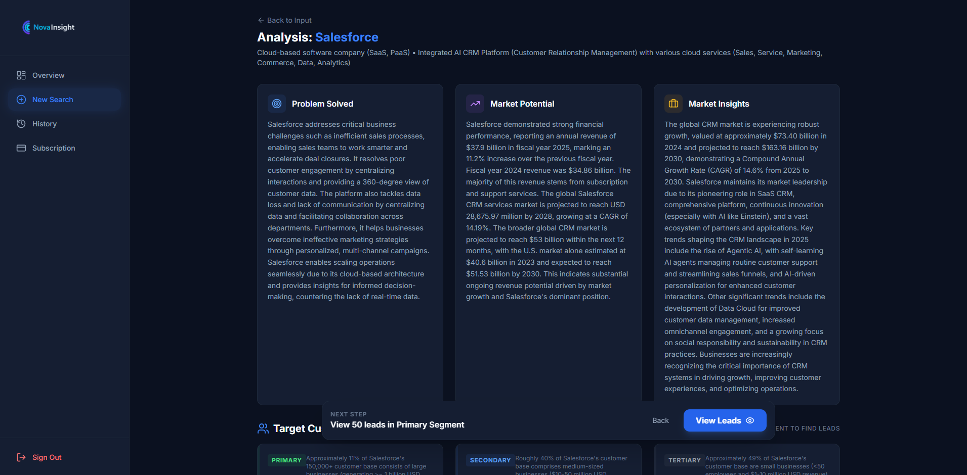 NovaInsight screenshot 1