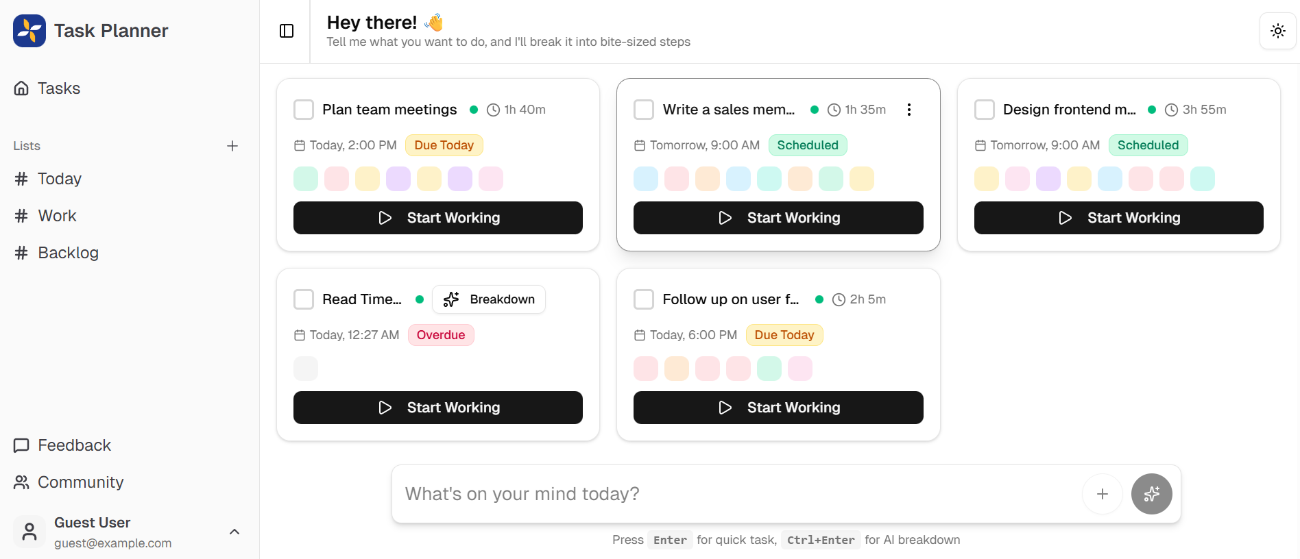 HealUp - AI Task Manager screenshot 2