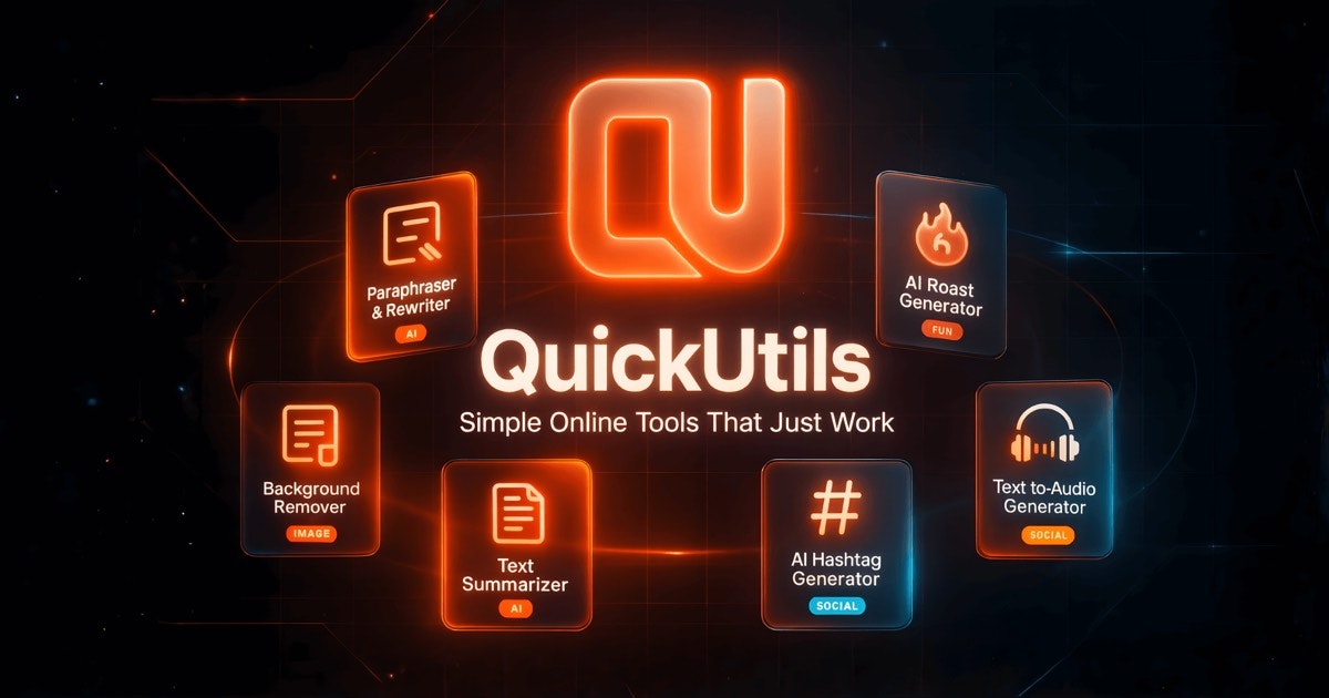 QuickUtils — Online Tools That Just Work screenshot 1
