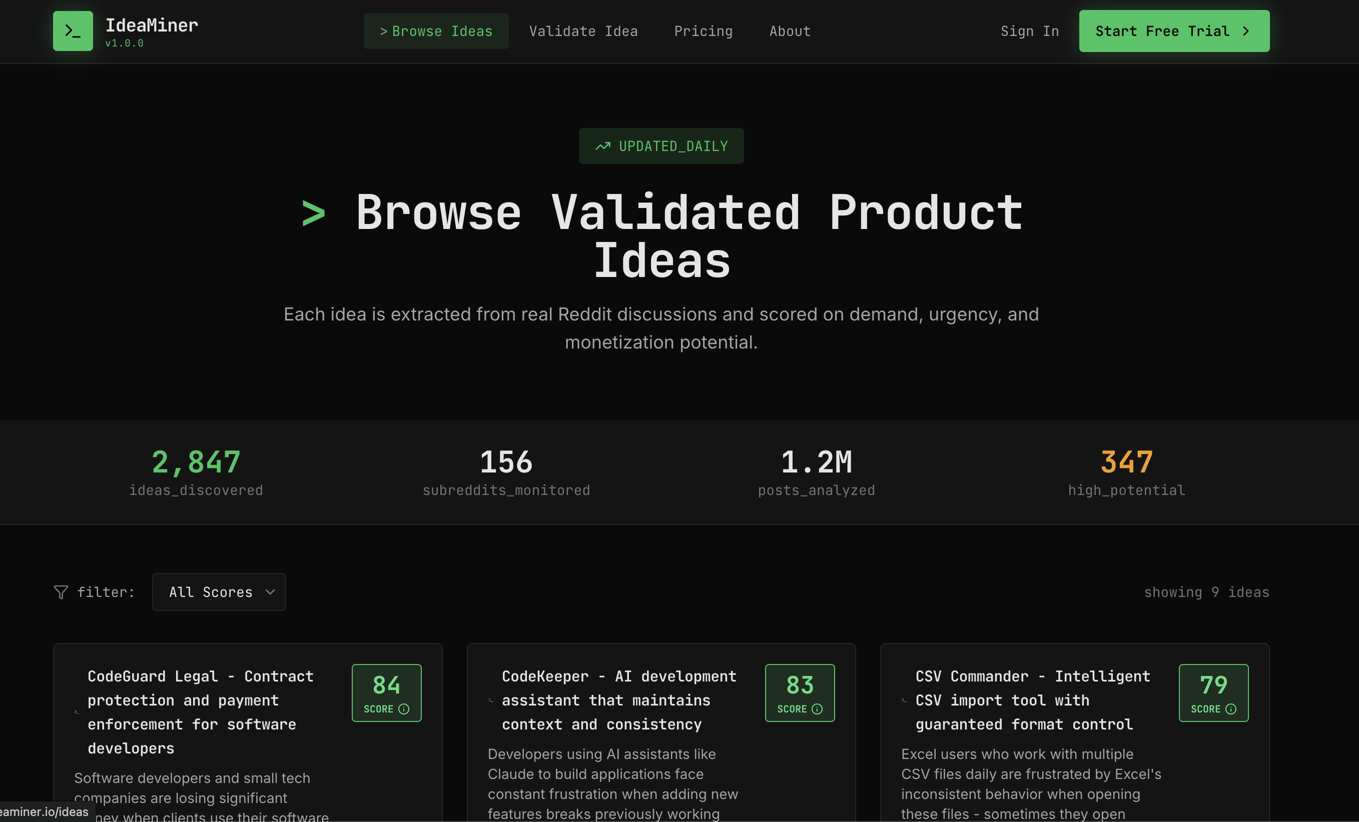 ideaminer  screenshot 1