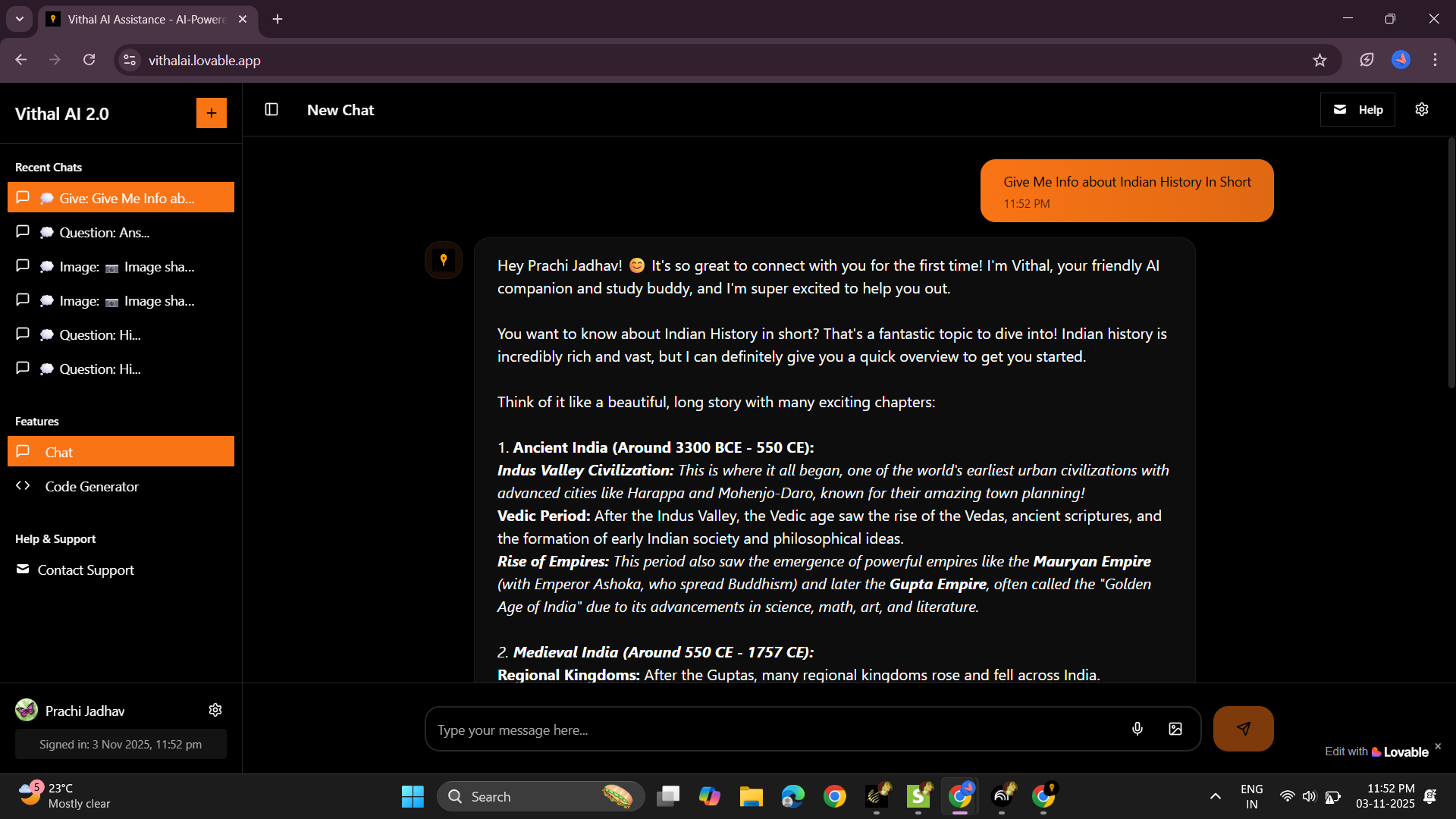 Vithal.Ai screenshot 2