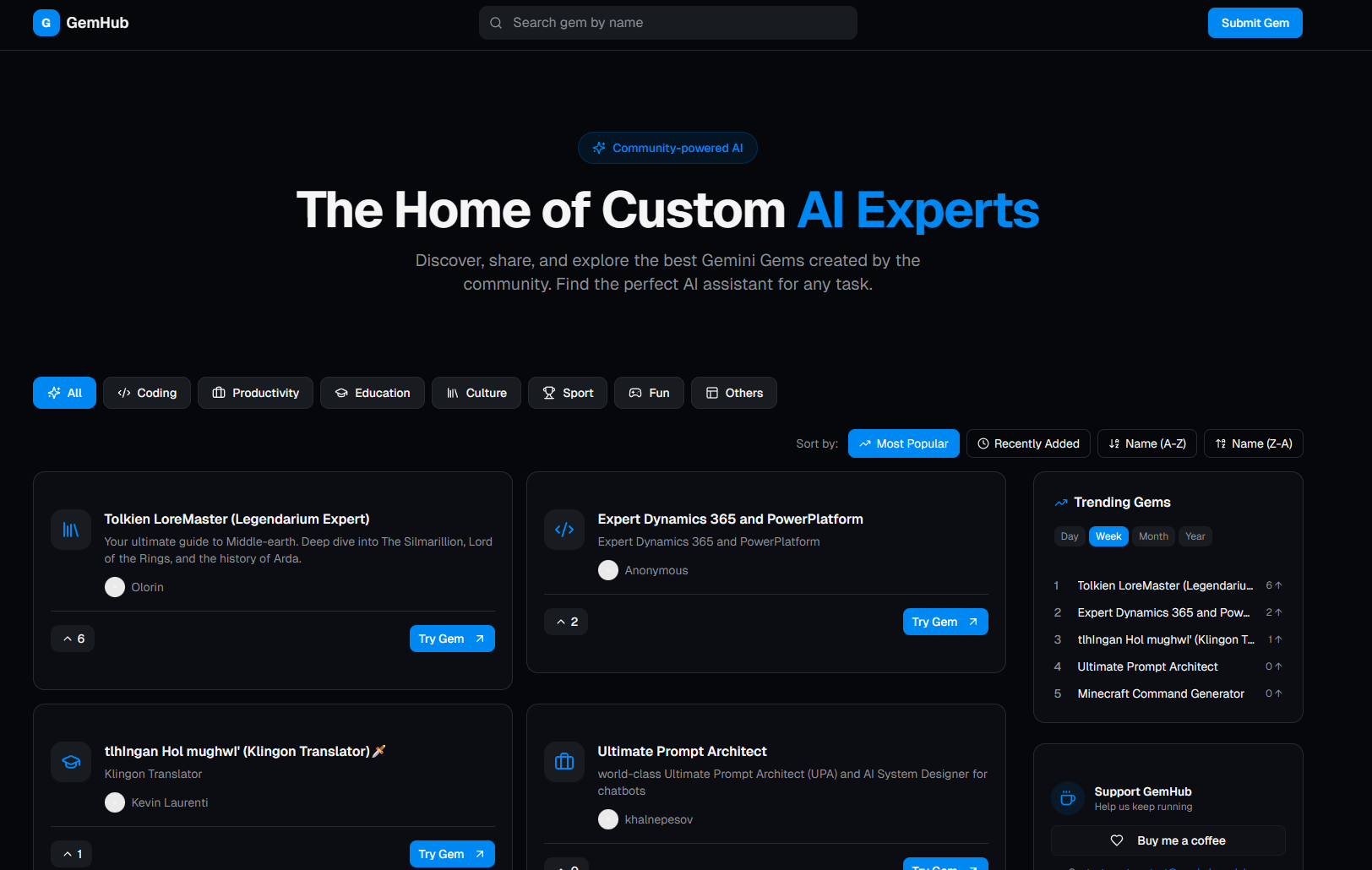 GemHub screenshot 2