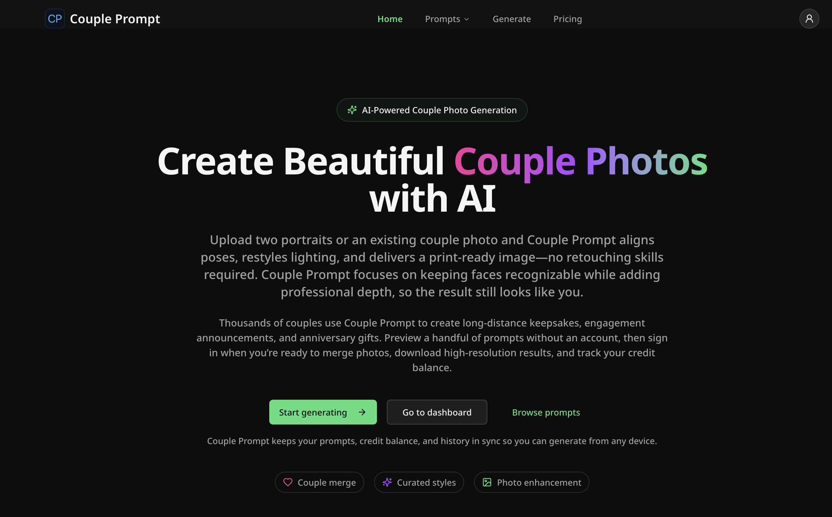Couple Prompt screenshot 2