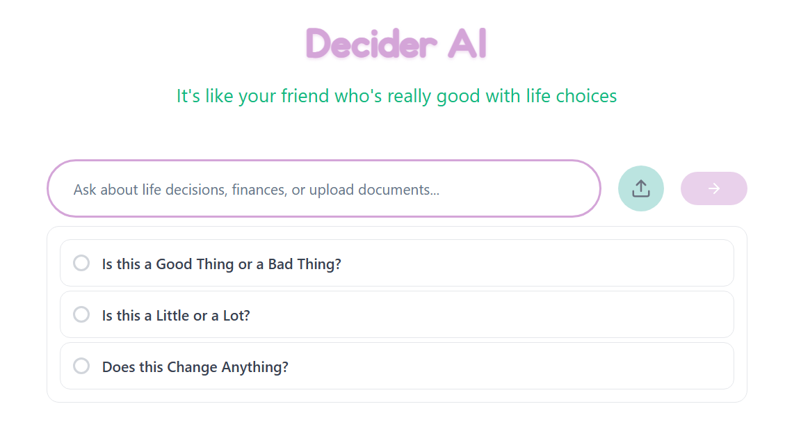 Decider AI screenshot 2