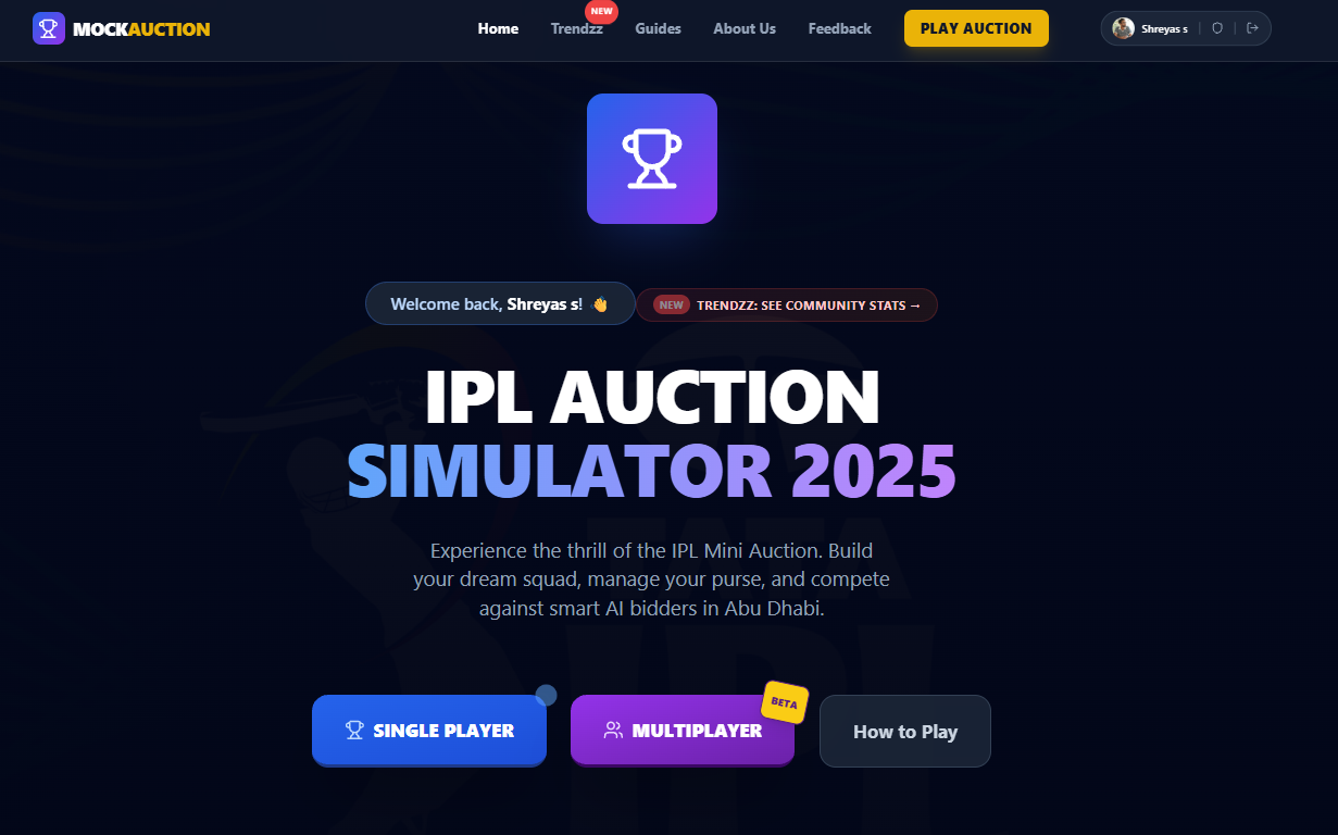 IPL Auction Simulator 2025 screenshot 1
