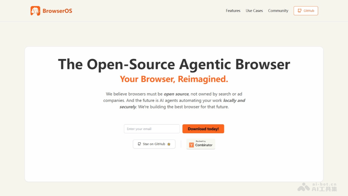 BrowserOS screenshot 1