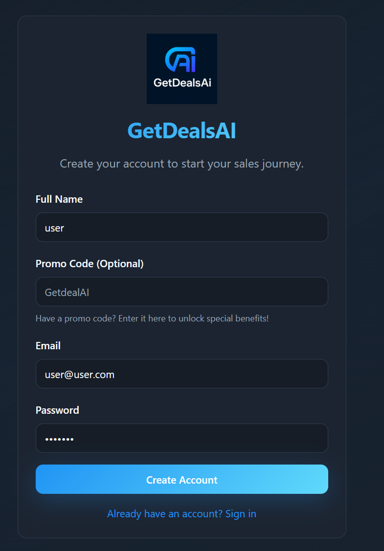 GetDealsAI screenshot 2