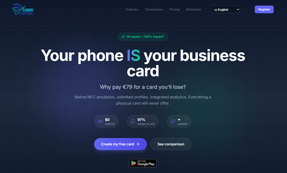 Cards Control screenshot 1