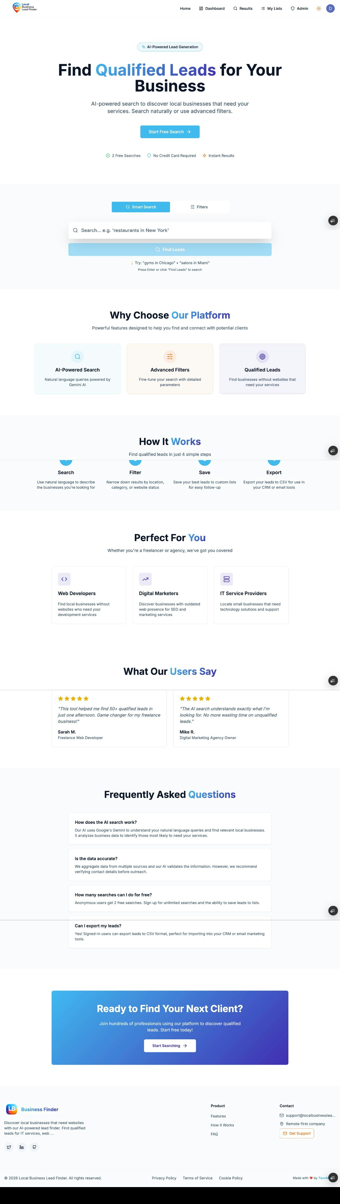 Local Business Lead Finder screenshot 1