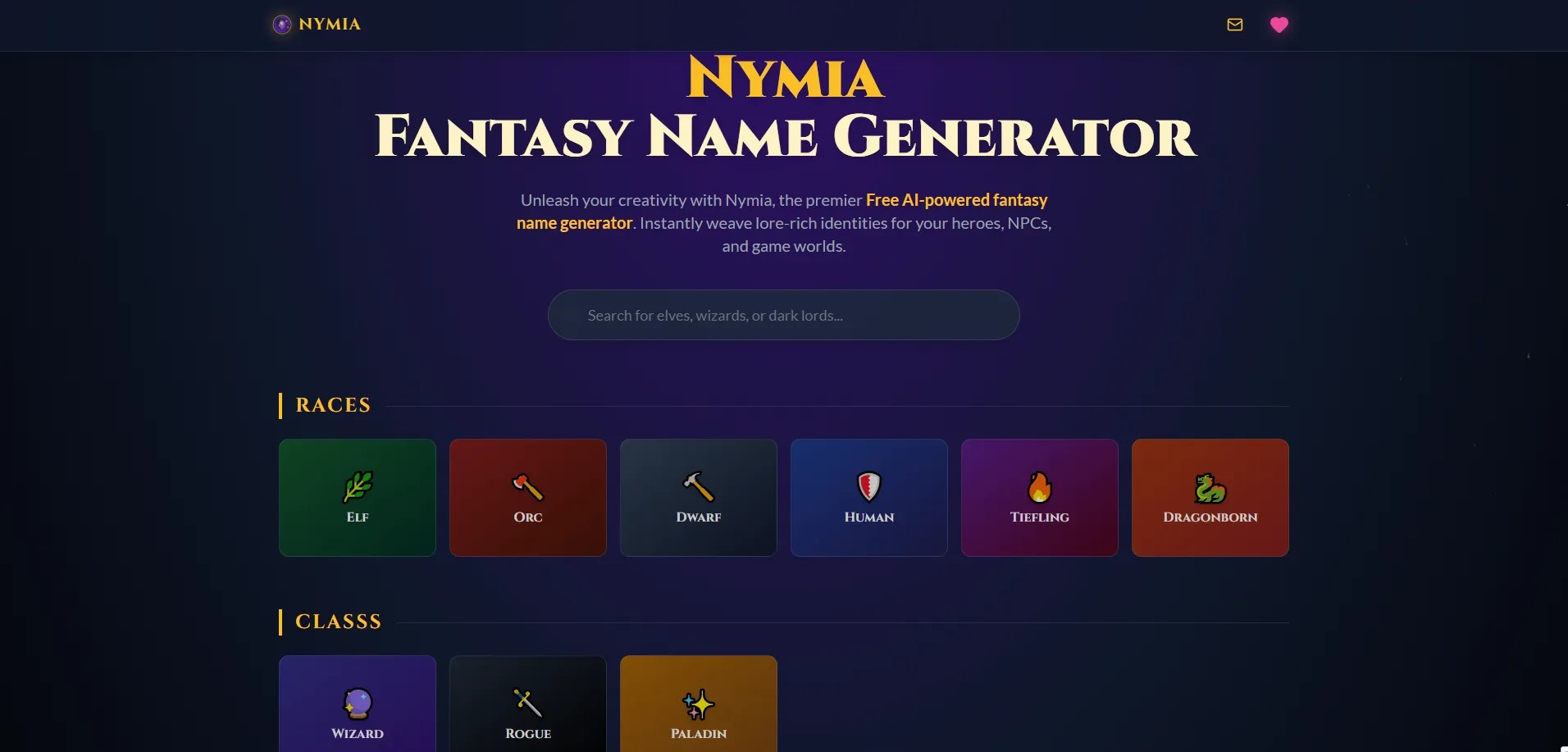 Nymia screenshot 1