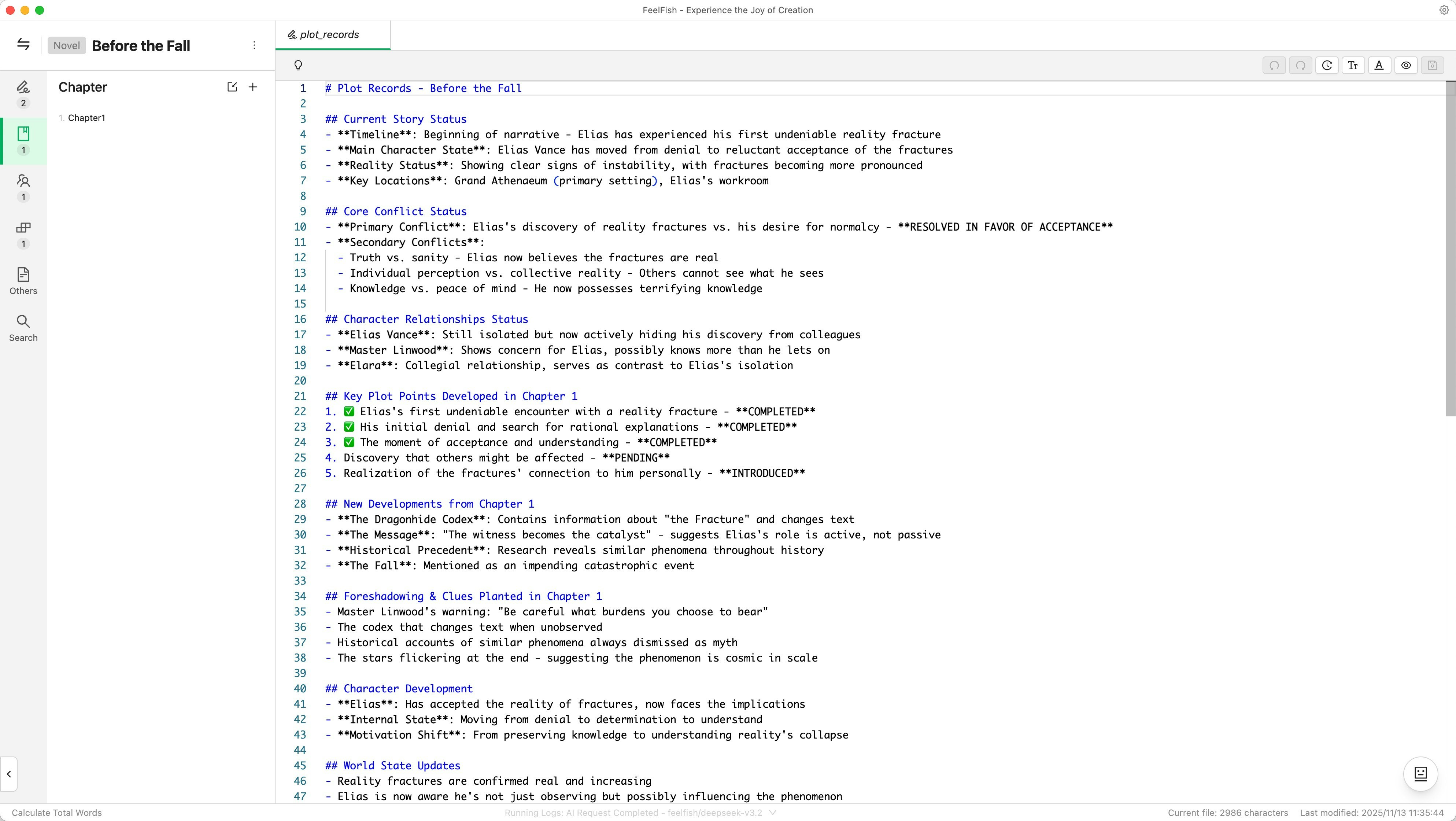 FeelFish - AI Novel Writing Agent screenshot 4