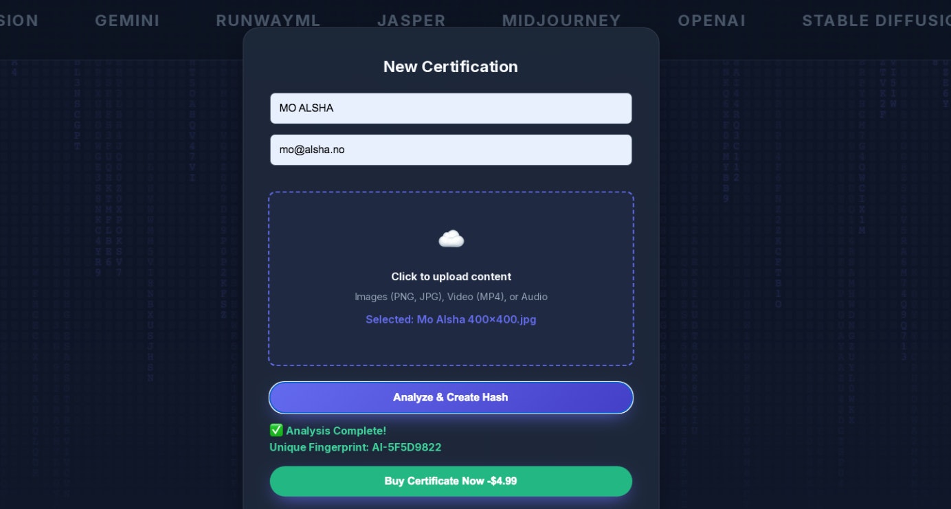 ProofOfAI screenshot 3