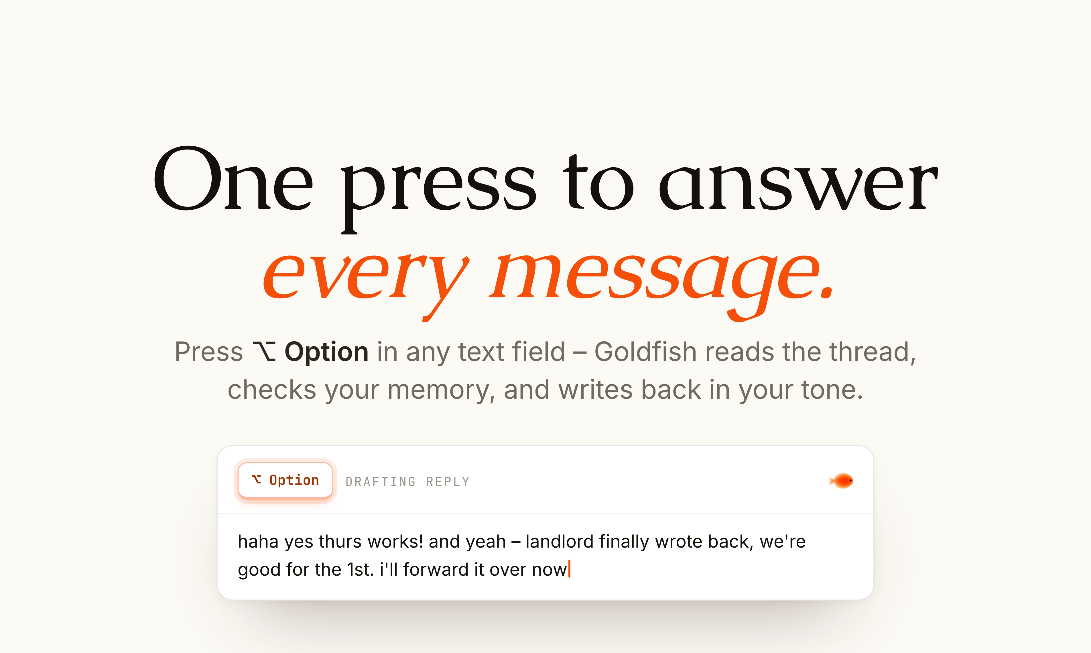 Goldfish screenshot 1