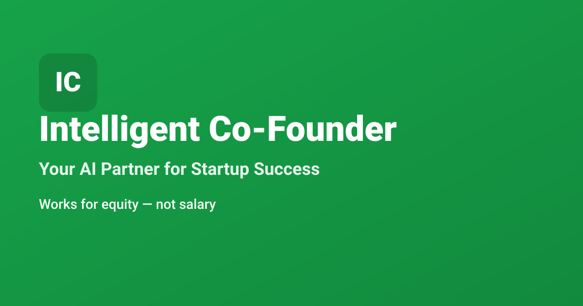 Intelligent Co-Founder screenshot 1