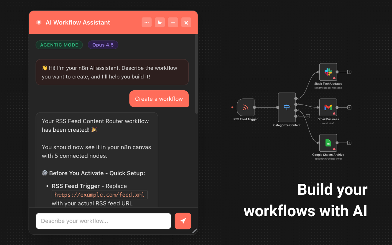 n8n AI Workflow Assistant screenshot 2