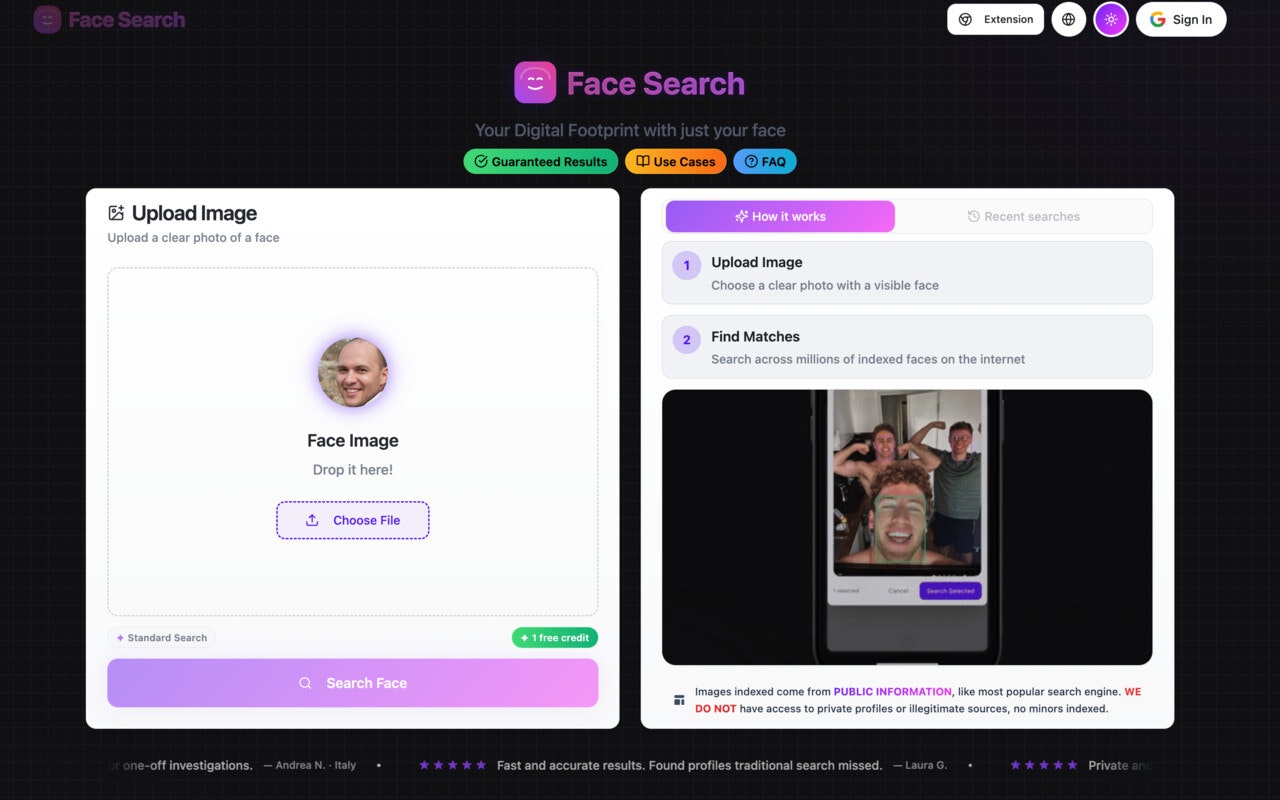 Face Search screenshot 1