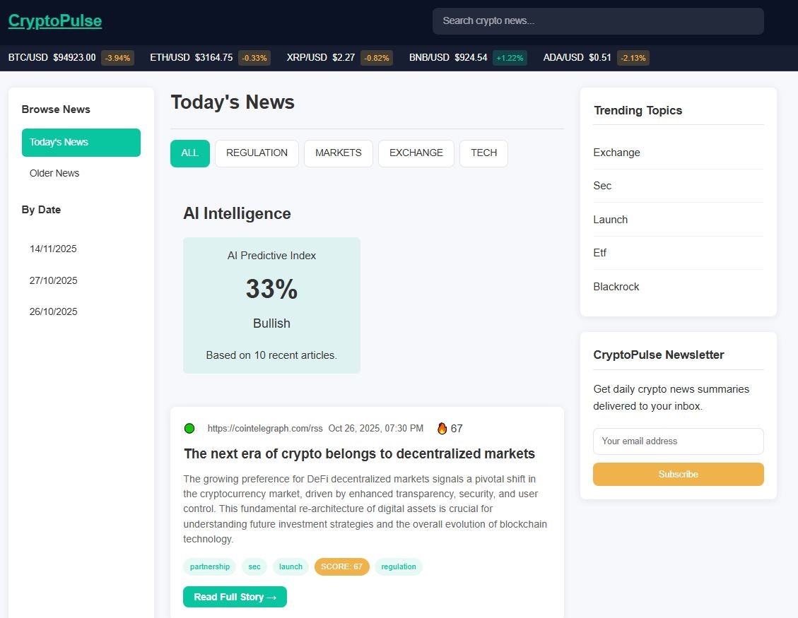 AI News Aggregator Full-Stack Template screenshot 2