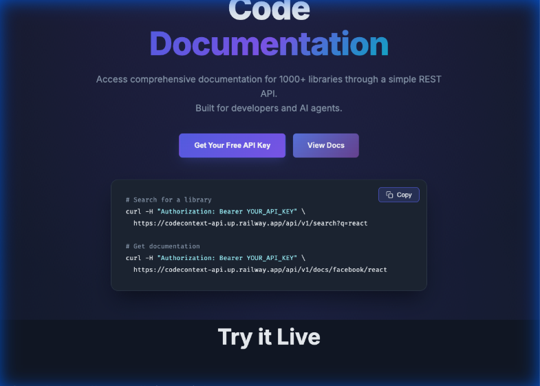CodeContext API screenshot 2