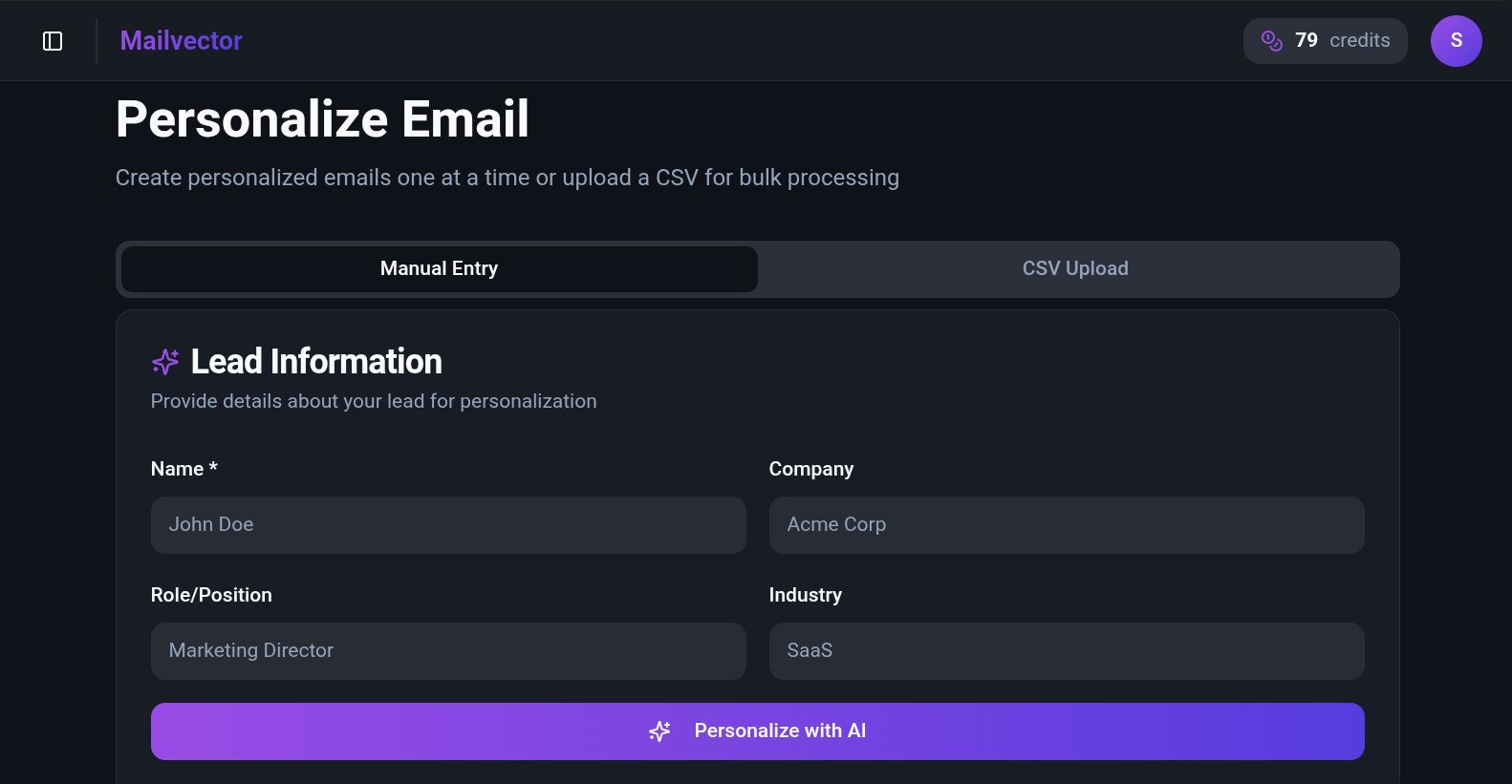 Mailvector screenshot 3