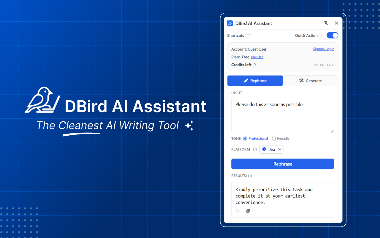 DBird AI Assistant screenshot 1