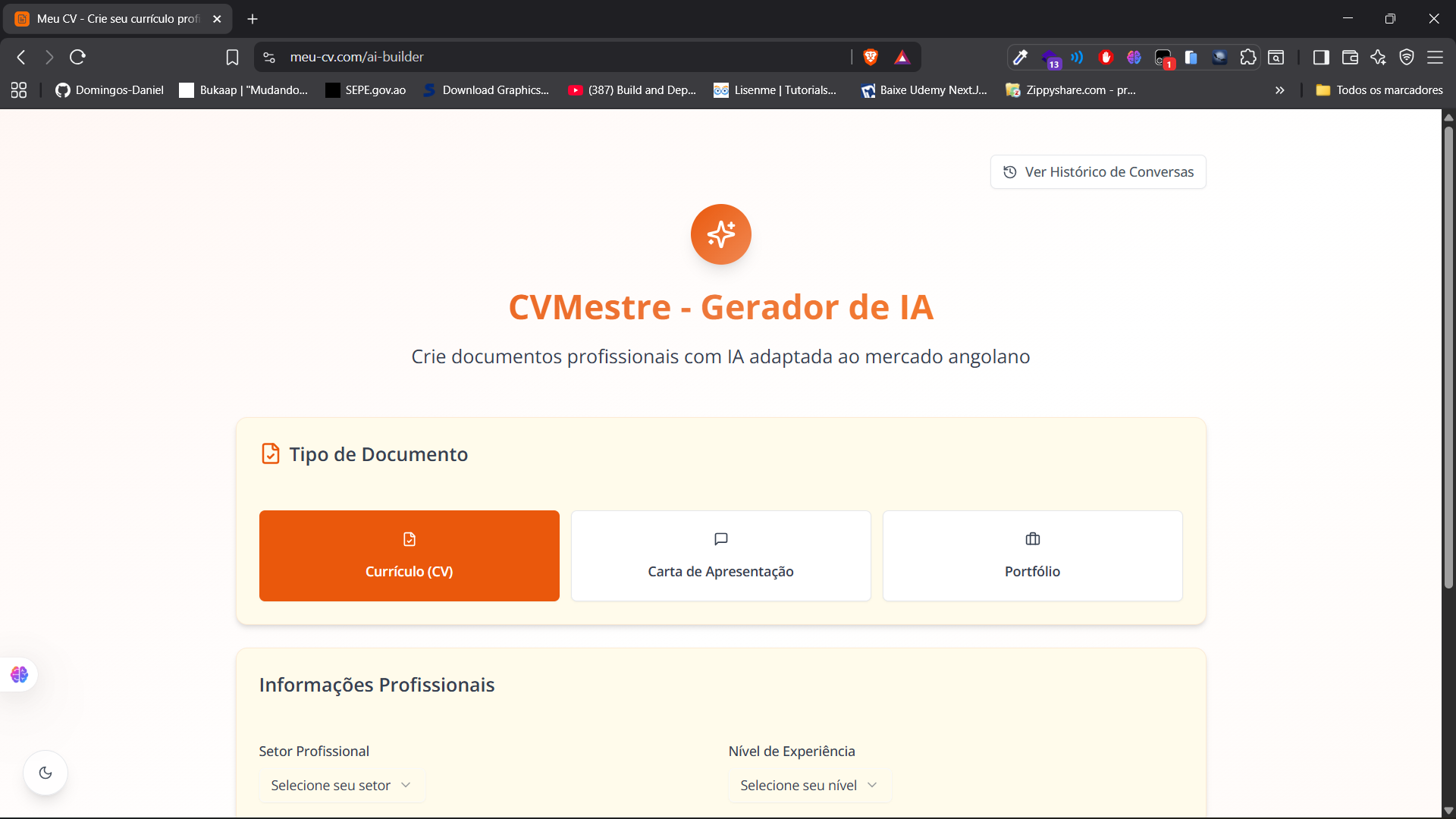 Meu CV screenshot 2